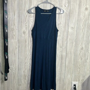 Women's Athleta Stripped Blue Dress Size Medium
